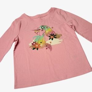 Cat & Jack Pink Long Sleeve Tee with Unicorn Design